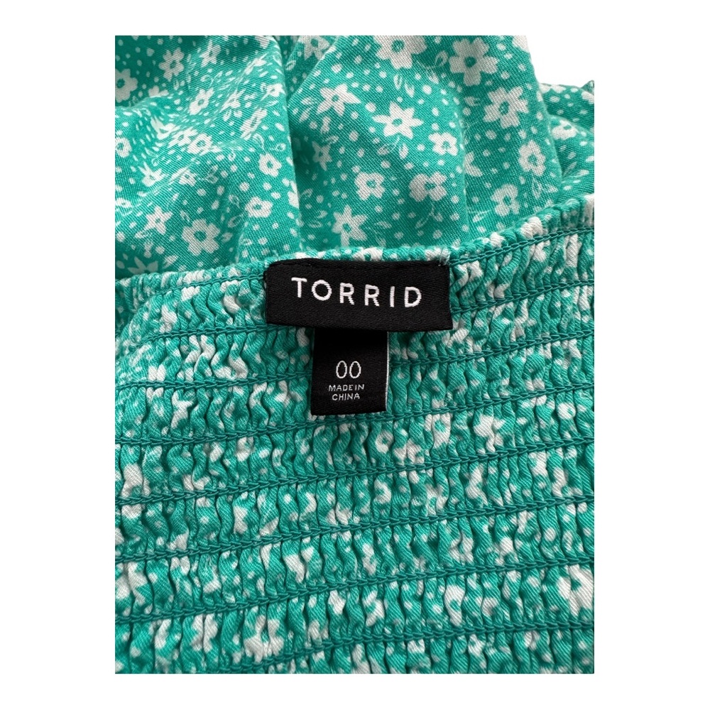 Torrid Challis Romper in GREEN Size OO - Picture 5 of 11